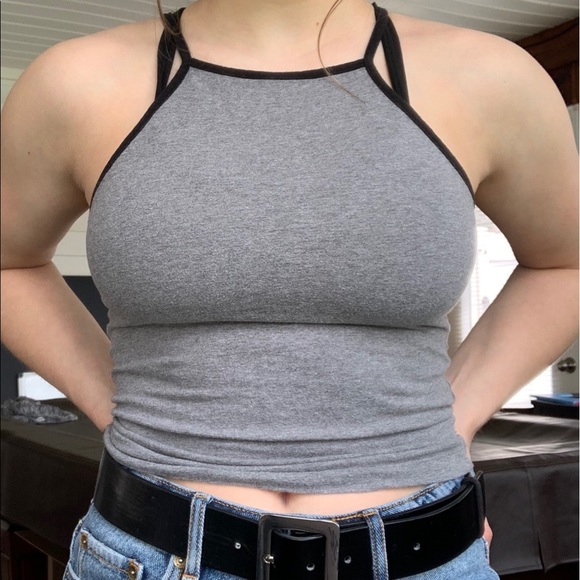 Grey Halter Top - Picture 1 of 3